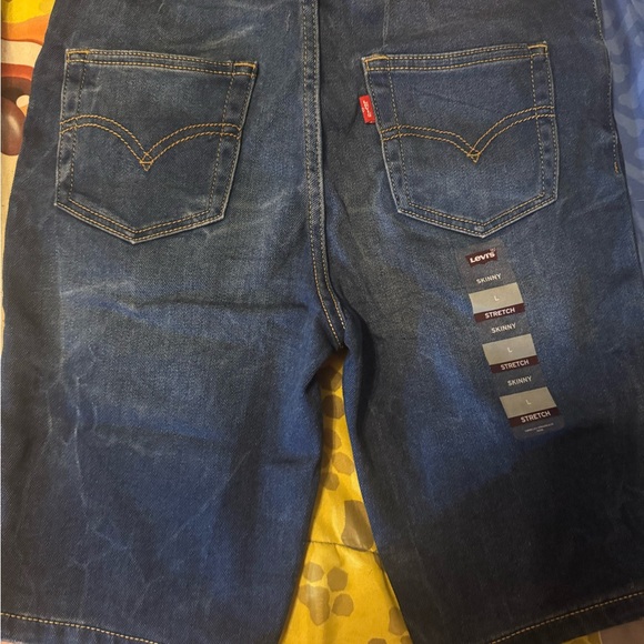 Levi's Blue Jean Shorts with Elastic Waistband - Picture 2 of 4